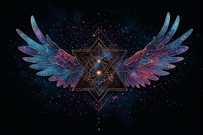 Tattoo flash: As above so below wings